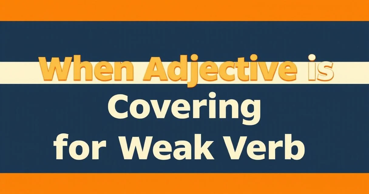 Illustration for When an Adjective Is Covering for a Weak Verb