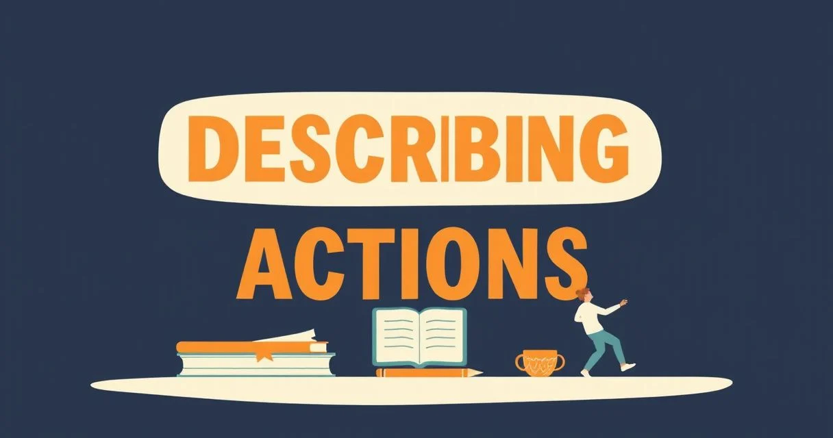 Illustration for Describing Actions: A Comprehensive Guide to Adjectives