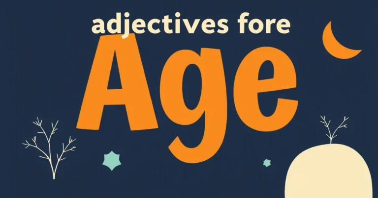 Illustration for Adjectives for Age: A Comprehensive Guide