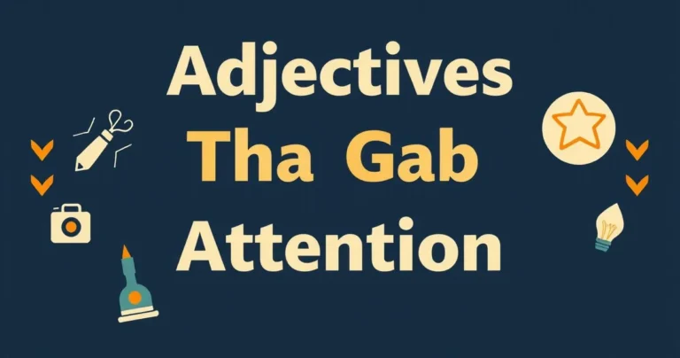 Illustration for Adjectives That Grab Attention: A Comprehensive Guide