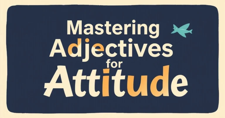 Illustration for Mastering Adjectives for Attitude: Expressing Feelings & Opinions