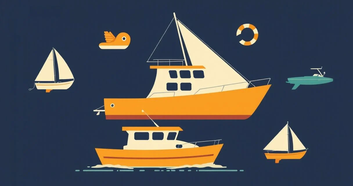 Illustration for Descriptive Adjectives for Boats: A Comprehensive Guide