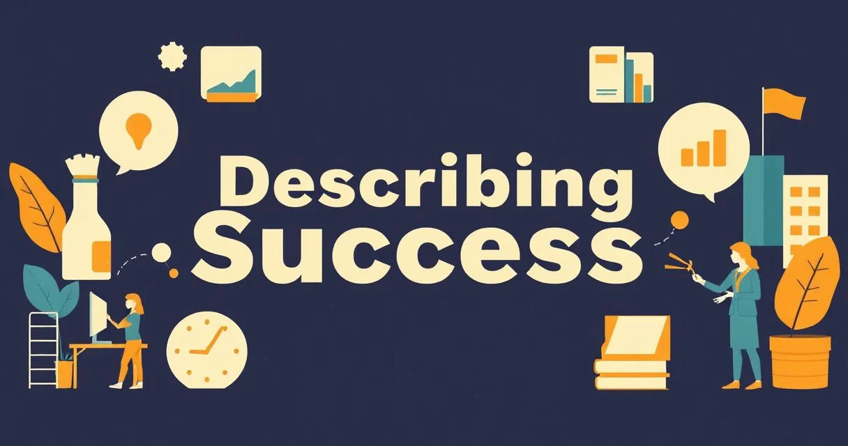 Illustration for Describing Success: Adjectives for a Businessman