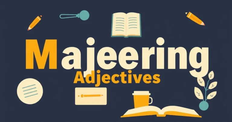 Illustration for Mastering Adjectives: A College Guide to Descriptive Language