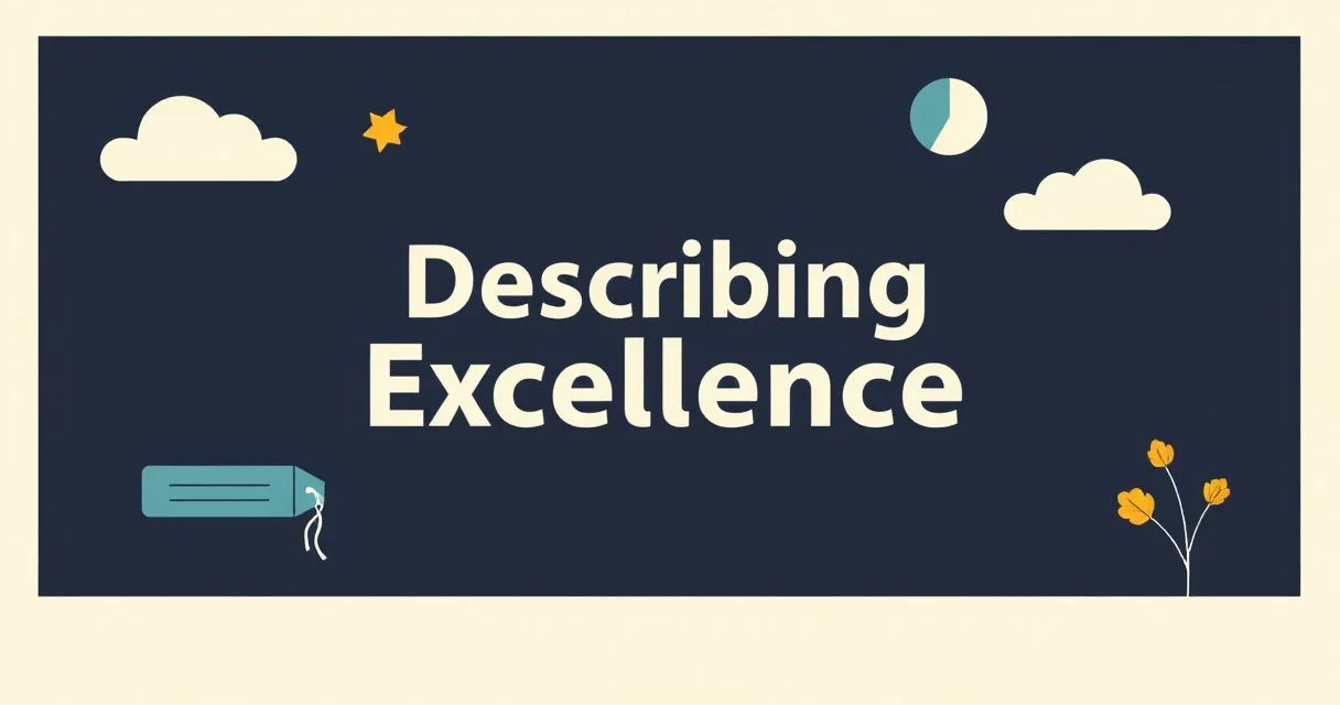 Illustration for Describing Excellence: Adjectives for Compliments