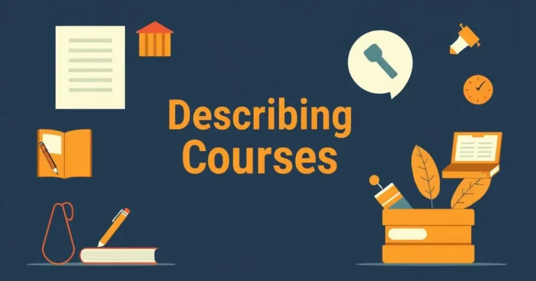 Illustration for Describing Courses: Mastering Adjectives for Effective Communication