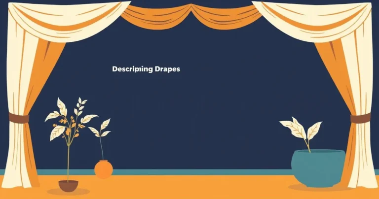 Illustration for Describing Drapes: Mastering Adjectives for Curtains
