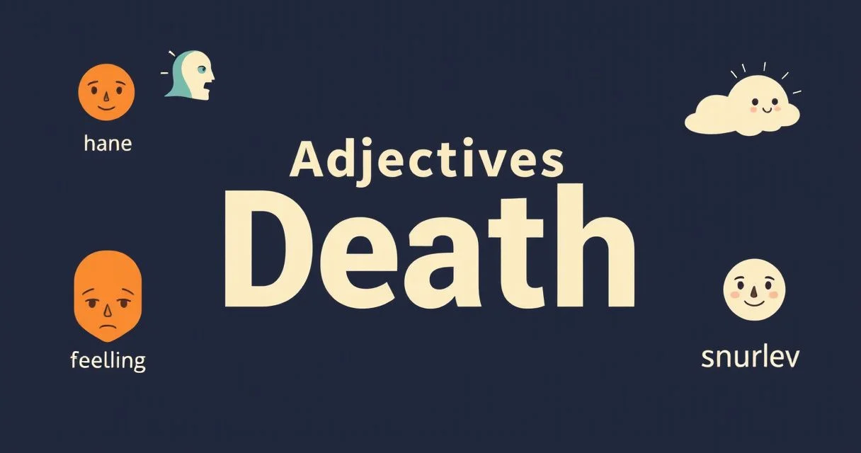 Illustration for Adjectives for Death: A Comprehensive Grammar Guide