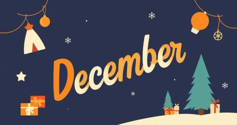 Illustration for Describing December: A Guide to Festive Adjectives