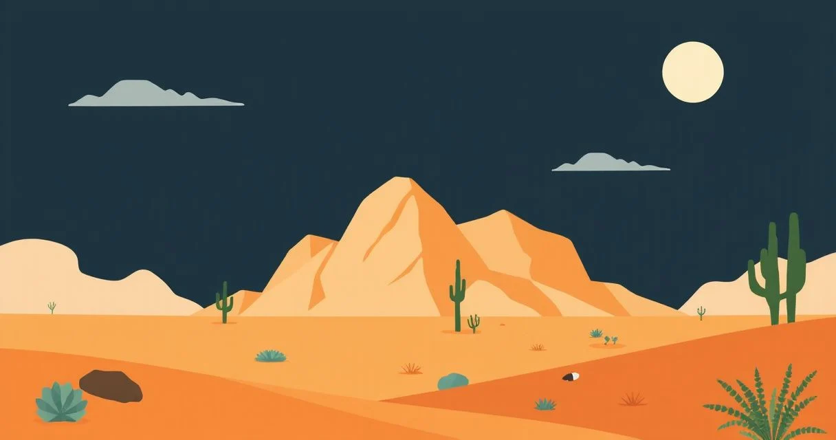 Illustration for Describing Deserts: Mastering Adjectives for Arid Landscapes