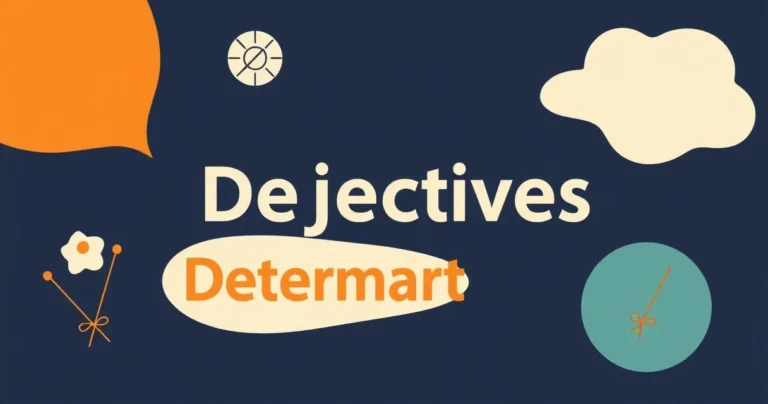 Illustration for Adjectives for Determination: A Comprehensive Guide