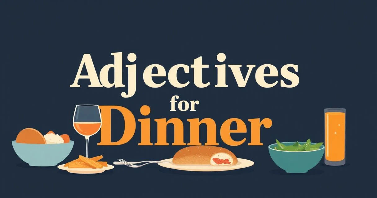 Illustration for Adjectives for Dinner: Describing Your Delicious Meal