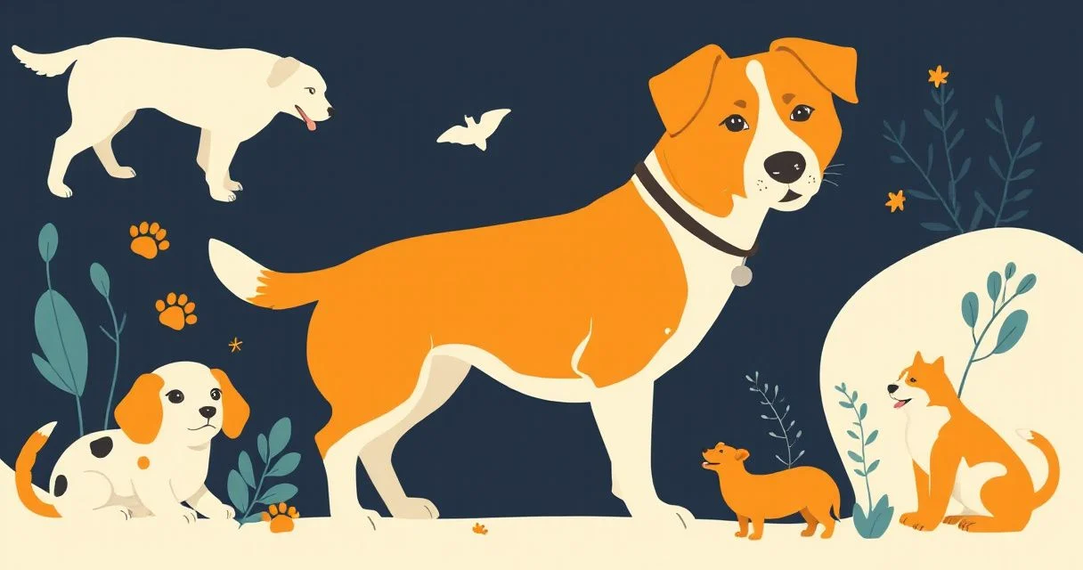 Illustration for Describing Our Canine Companions: A Guide to Adjectives for Dogs