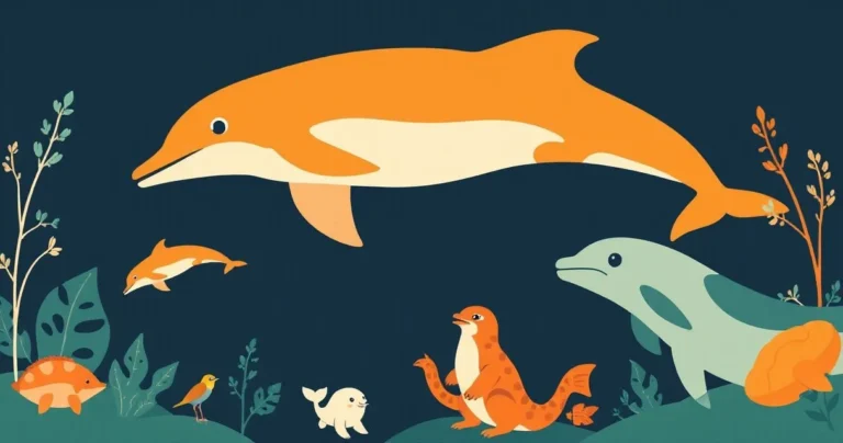 Illustration for Describing Dolphins: A Guide to Adjectives for Marine Life