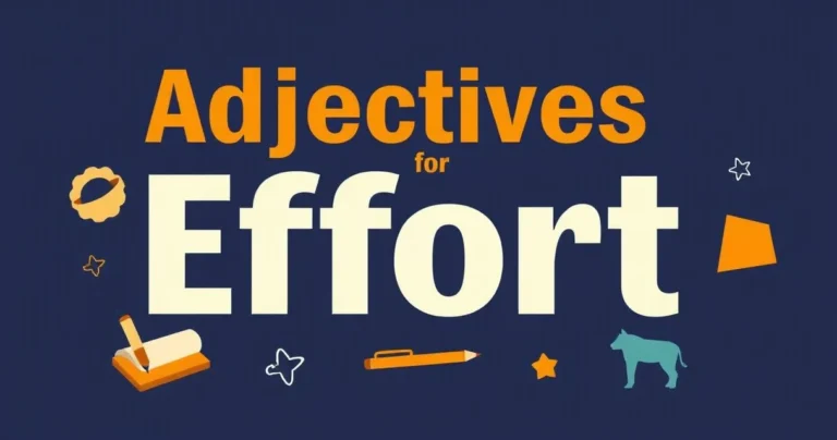 Illustration for Adjectives for Effort: Mastering Descriptive Language