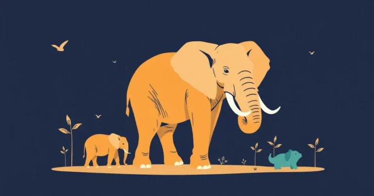 Illustration for Describing Elephants: A Guide to Adjectives