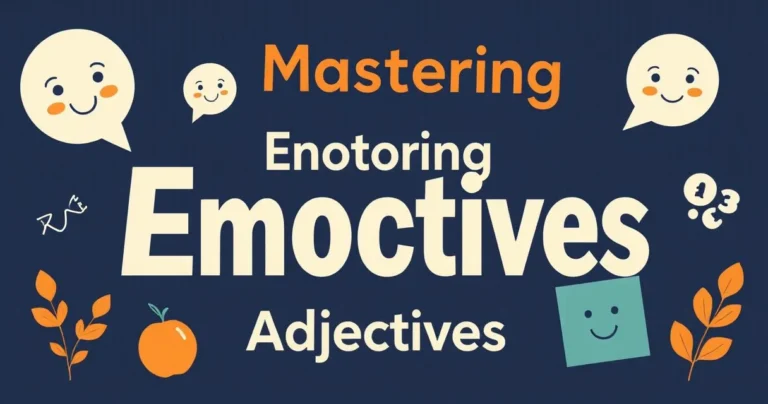 Illustration for Mastering Emotion Adjectives: A Comprehensive Guide