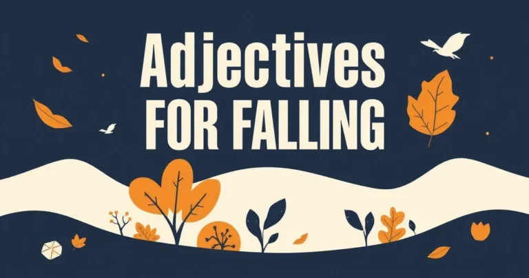 Illustration for Adjectives for Falling: Describing Descent in English