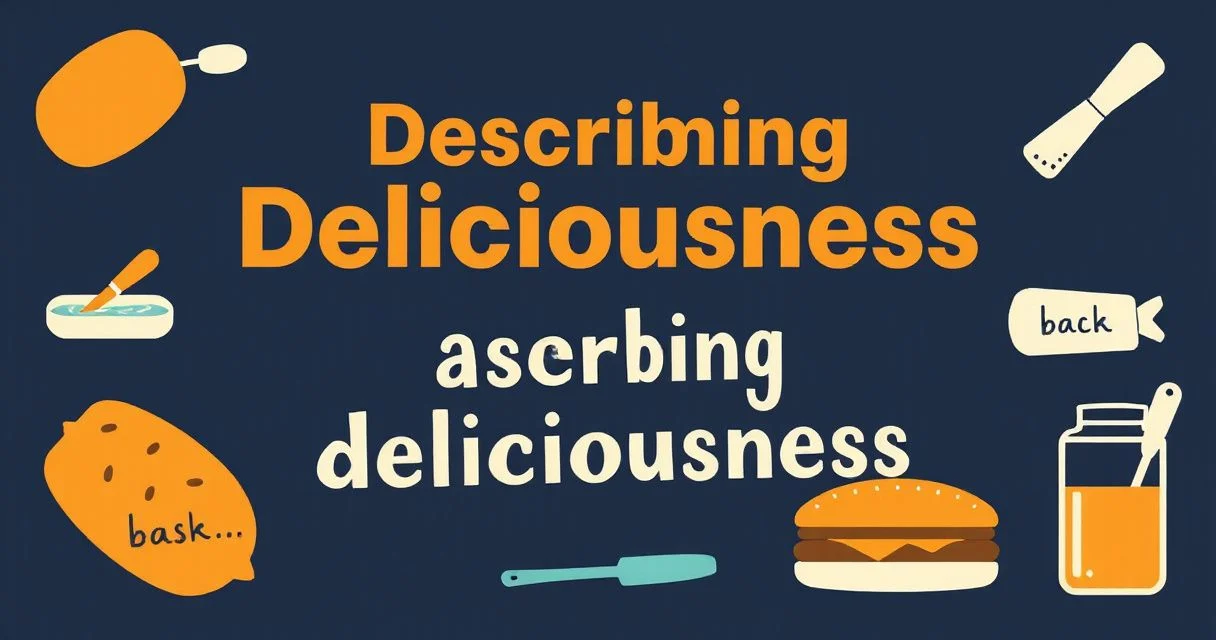 Illustration for Describing Deliciousness: Mastering Adjectives for Food