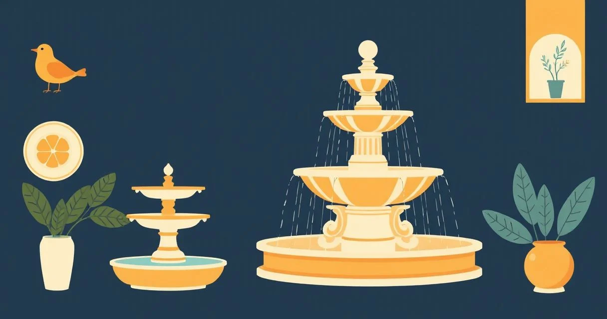Illustration for Descriptive Adjectives for Fountains: A Comprehensive Guide