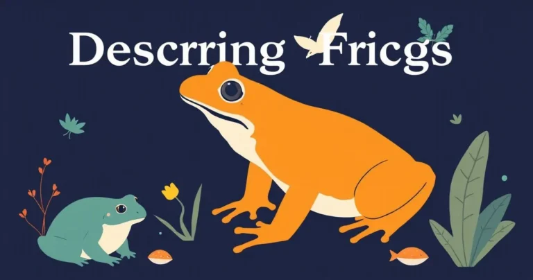 Illustration for Describing Frogs: A Comprehensive Guide to Adjectives