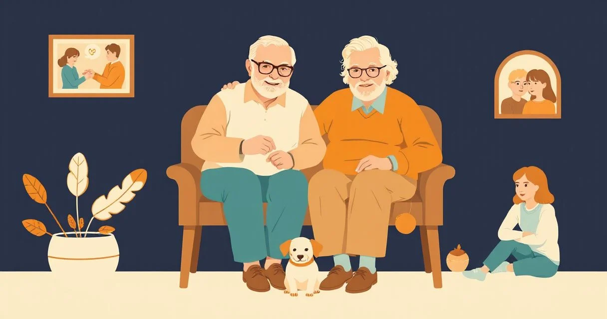 Illustration for Describing Grandparents: A Guide to Adjectives