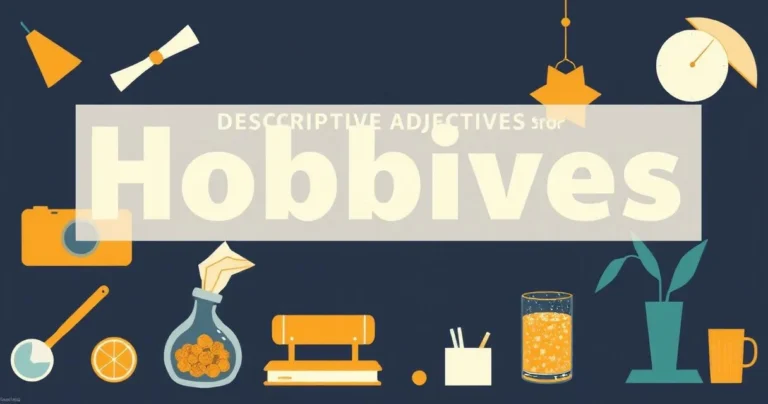 Illustration for Descriptive Adjectives for Hobbies: A Comprehensive Guide