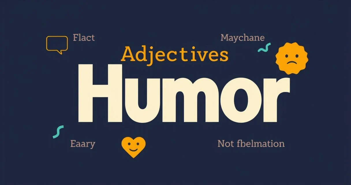 Illustration for Adjectives for Humor: A Grammatical Guide to Fun