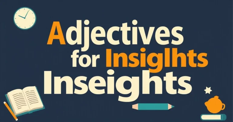 Illustration for Adjectives for Insights: A Comprehensive Guide