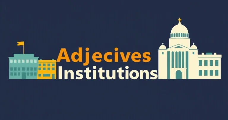 Illustration for Adjectives for Institutions: A Comprehensive Guide