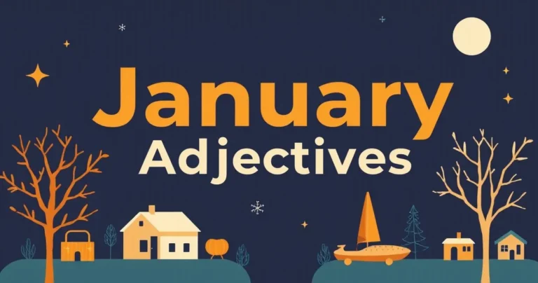 Illustration for January Adjectives: Describing the Start of the Year