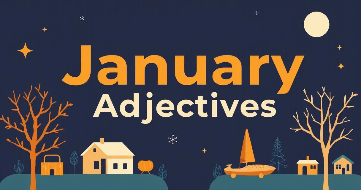 Illustration for January Adjectives: Describing the Start of the Year