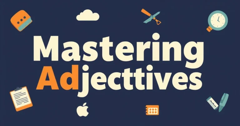 Illustration for Mastering Adjectives: A Comprehensive Guide for English Learners