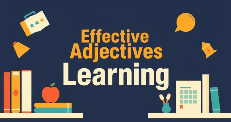 Illustration for Effective Adjectives for Enhanced Learning: A Comprehensive Guide