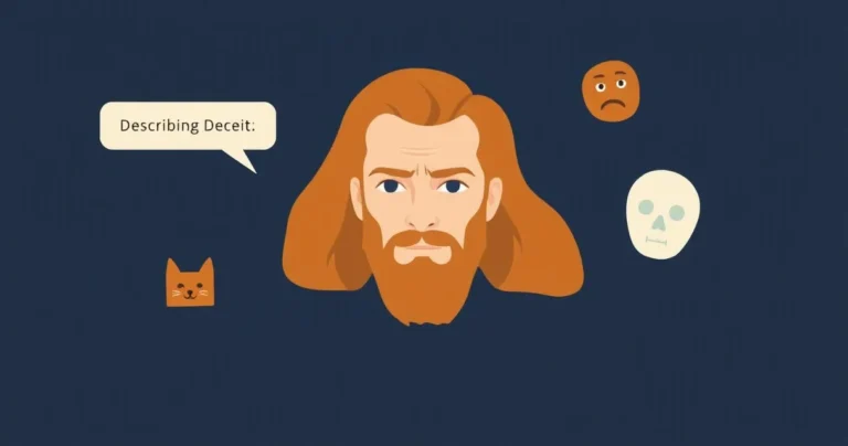 Illustration for Describing Deceit: Adjectives for Liars and Lying