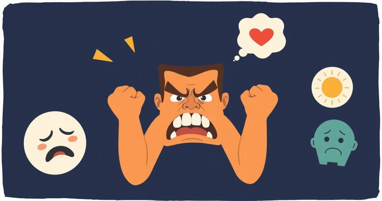 Illustration for Expressing Anger: A Guide to Adjectives for “Mad”