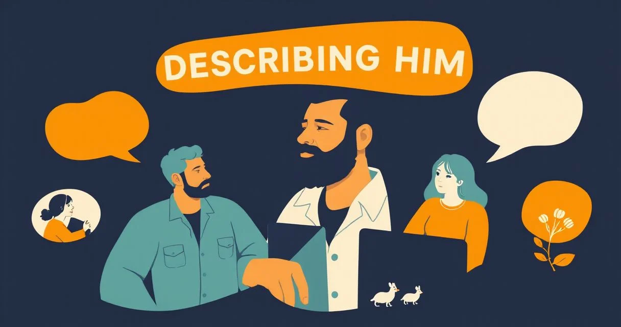 Illustration for Describing Him: A Guide to Adjectives for Men