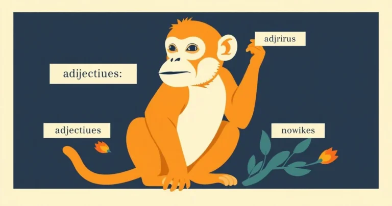 Illustration for Describing Monkeys: Mastering Adjectives for Vivid Descriptions