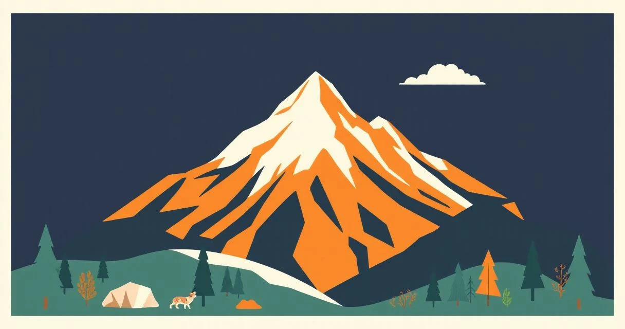 Illustration for Magnificent Mountain Adjectives: A Comprehensive Guide