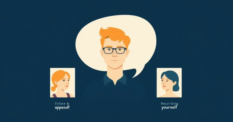 Illustration for Describing Yourself: A Guide to Adjectives for Self-Description