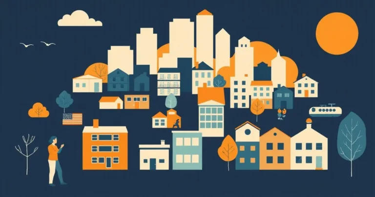 Illustration for Describing Neighborhoods: A Guide to Adjectives