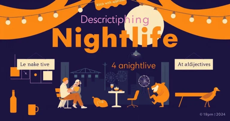 Illustration for Describing Nightlife: Mastering Adjectives for Vivid Descriptions