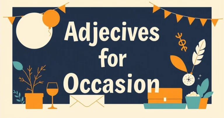 Illustration for Adjectives for Occasion: Mastering Descriptive Language