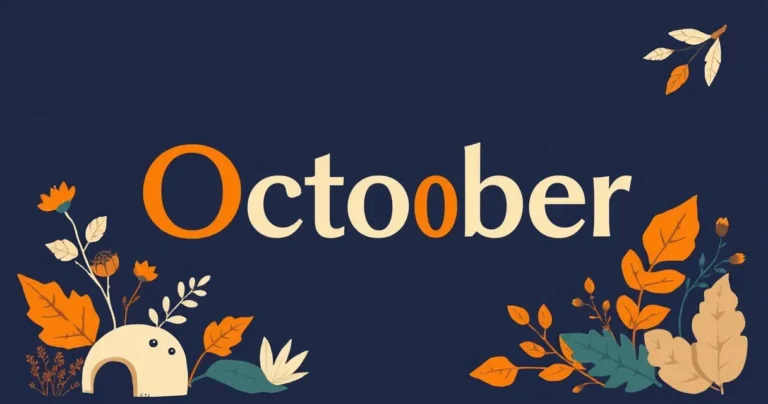 Illustration for Adjectives for October: Describing the Autumn Season