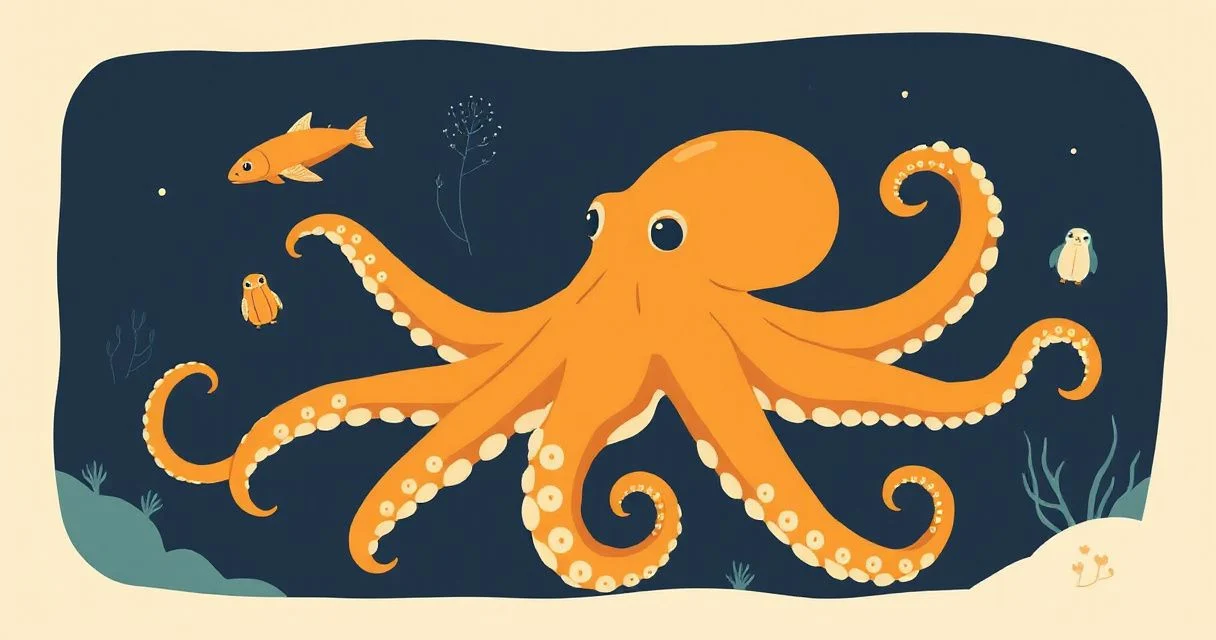 Illustration for Describing Octopuses: A Guide to Adjectives