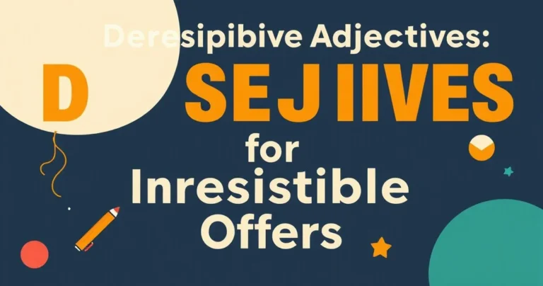 Illustration for Descriptive Adjectives for Irresistible Offers: A Grammar Guide