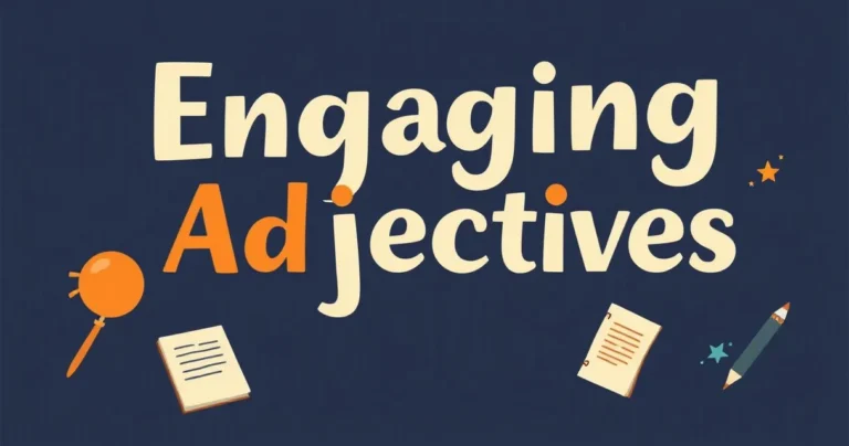 Illustration for Engaging Adjectives: Describing Active Participation