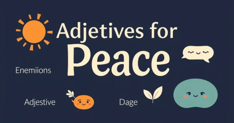 Illustration for Adjectives for Peace: A Comprehensive Guide