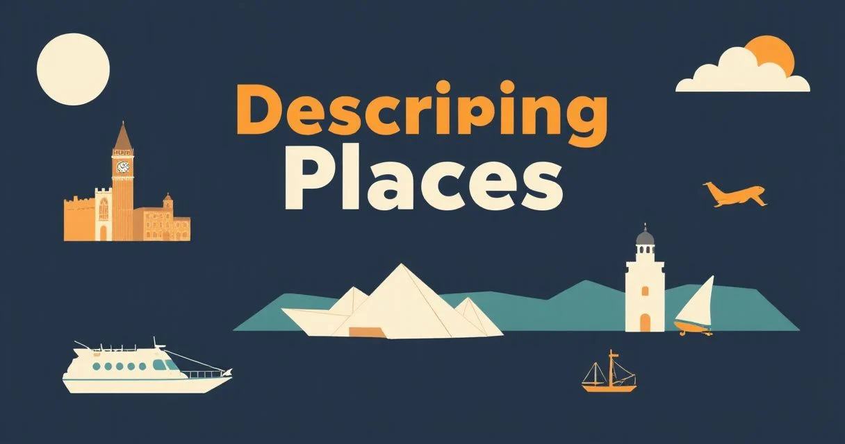 Illustration for Describing Places: Mastering Adjectives for Vivid Descriptions