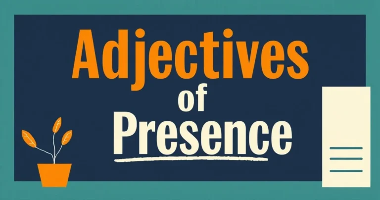 Illustration for Adjectives of Presence: Describing What Exists
